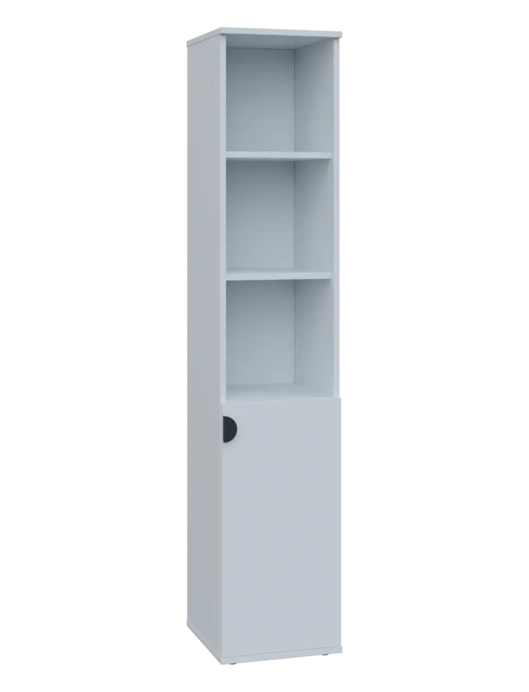 TN 5 - 3DN kancelářská skříň, 1-dveřová/nika, pravá, 1822x360x400, bílá